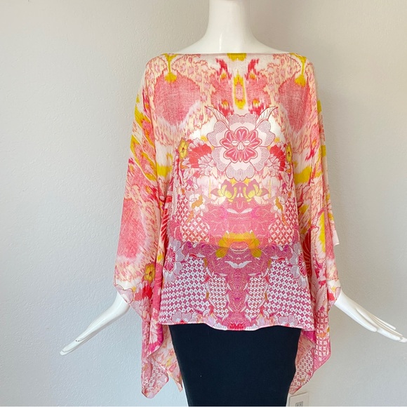 Roberto Cavalli Silk Floral Print poncho Blouse - Picture 8 of 16